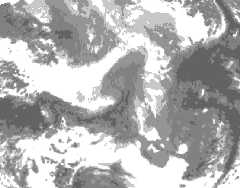 GDPS total cloud 234 hour forecast chart for Canada based on 2025/12/20 0000Z data