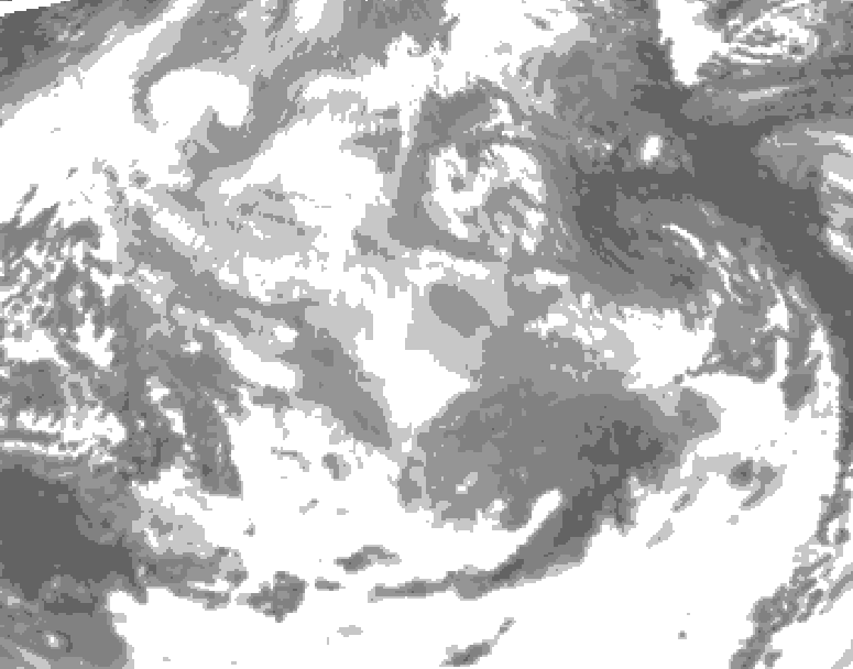 GDPS total cloud 012 hour forecast chart for Canada based on 2025/12/20 1200Z data