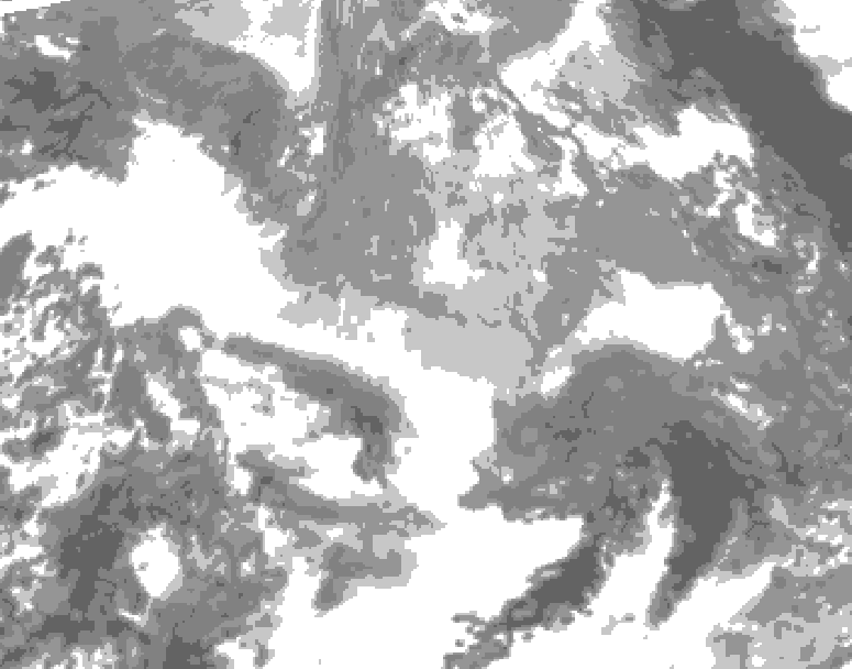GDPS total cloud 084 hour forecast chart for Canada based on 2025/12/20 1200Z data