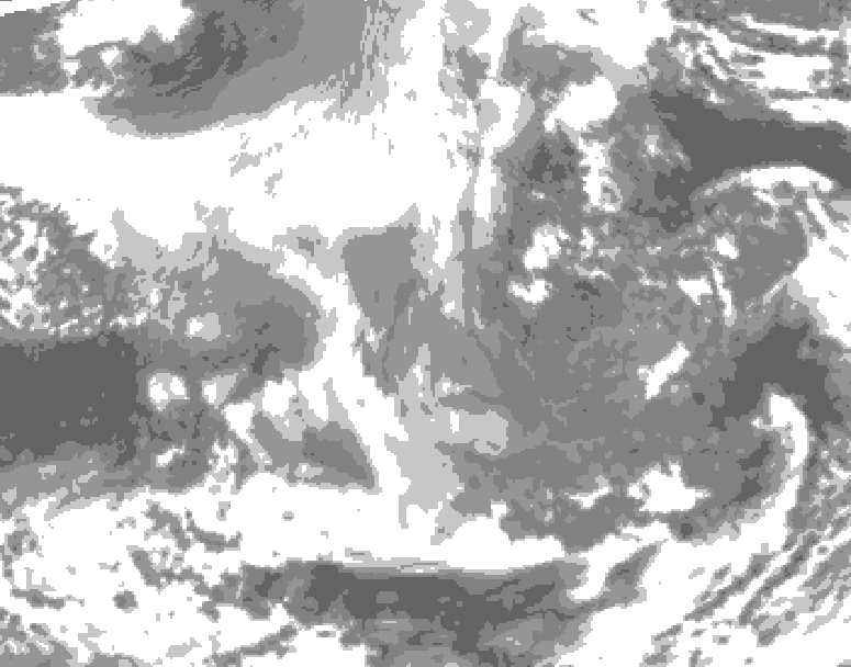 GDPS total cloud 192 hour forecast chart for Canada based on 2025/12/20 1200Z data