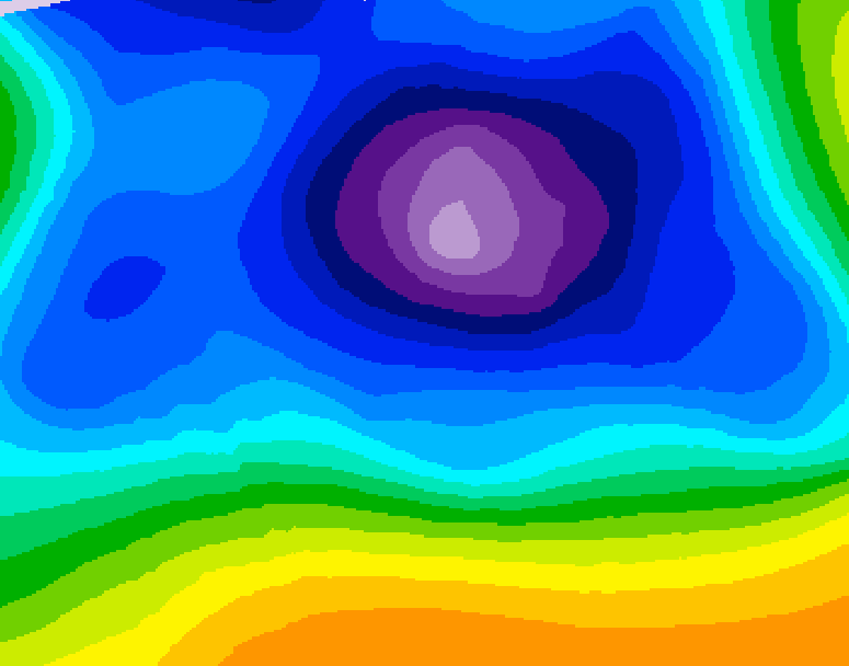 GDPS 500 millibar geopotential height 060 hour forecast chart for Canada based on 2025/12/21 0000Z data