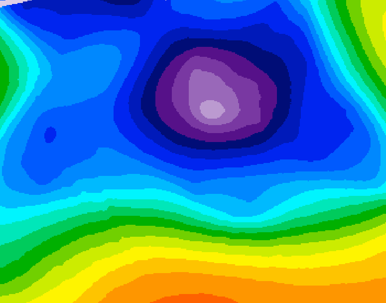 GDPS 500 millibar geopotential height 066 hour forecast chart for Canada based on 2025/12/21 0000Z data