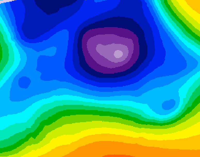 GDPS 500 millibar geopotential height 084 hour forecast chart for Canada based on 2025/12/21 0000Z data