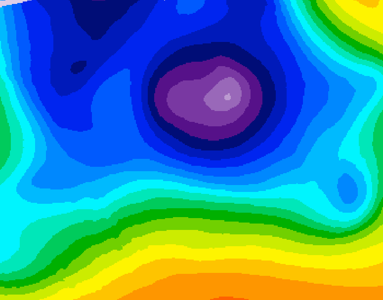 GDPS 500 millibar geopotential height 096 hour forecast chart for Canada based on 2025/12/21 0000Z data