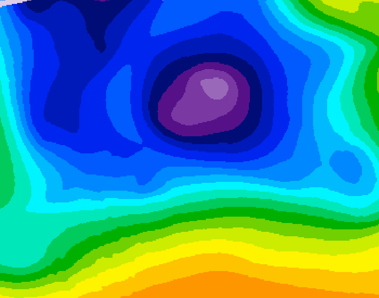 GDPS 500 millibar geopotential height 108 hour forecast chart for Canada based on 2025/12/21 0000Z data