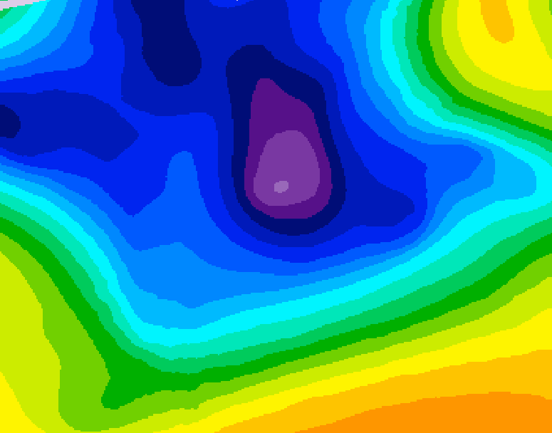 GDPS 500 millibar geopotential height 144 hour forecast chart for Canada based on 2025/12/21 0000Z data