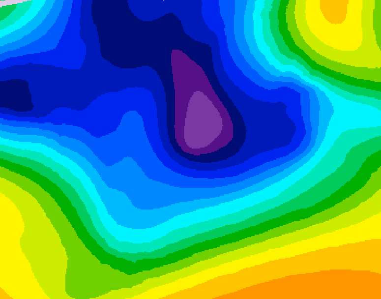 GDPS 500 millibar geopotential height 150 hour forecast chart for Canada based on 2025/12/21 0000Z data