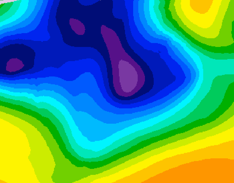 GDPS 500 millibar geopotential height 156 hour forecast chart for Canada based on 2025/12/21 0000Z data
