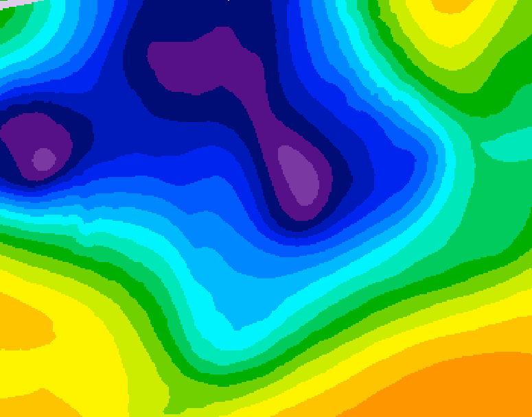 GDPS 500 millibar geopotential height 162 hour forecast chart for Canada based on 2025/12/21 0000Z data