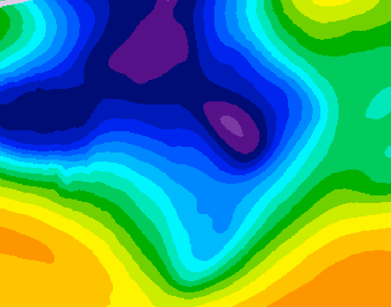 GDPS 500 millibar geopotential height 174 hour forecast chart for Canada based on 2025/12/21 0000Z data