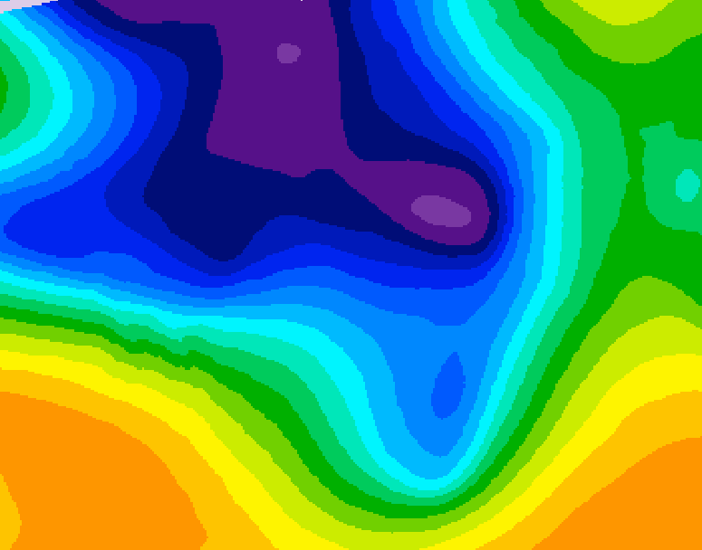 GDPS 500 millibar geopotential height 186 hour forecast chart for Canada based on 2025/12/21 0000Z data