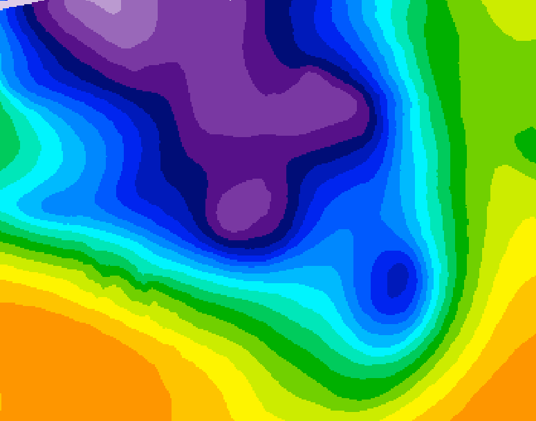 GDPS 500 millibar geopotential height 204 hour forecast chart for Canada based on 2025/12/21 0000Z data