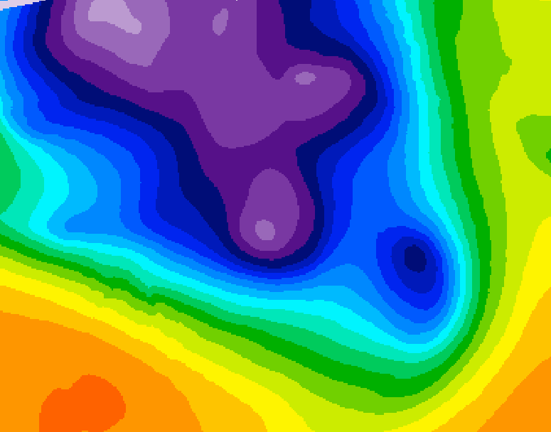 GDPS 500 millibar geopotential height 210 hour forecast chart for Canada based on 2025/12/21 0000Z data