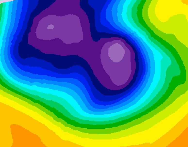 GDPS 500 millibar geopotential height 240 hour forecast chart for Canada based on 2025/12/21 0000Z data