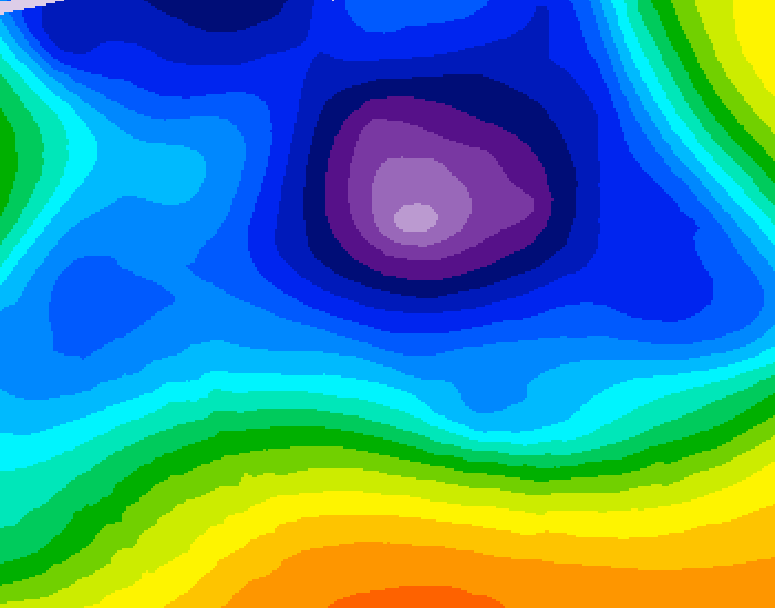 GDPS 500 millibar geopotential height 060 hour forecast chart for Canada based on 2025/12/21 1200Z data