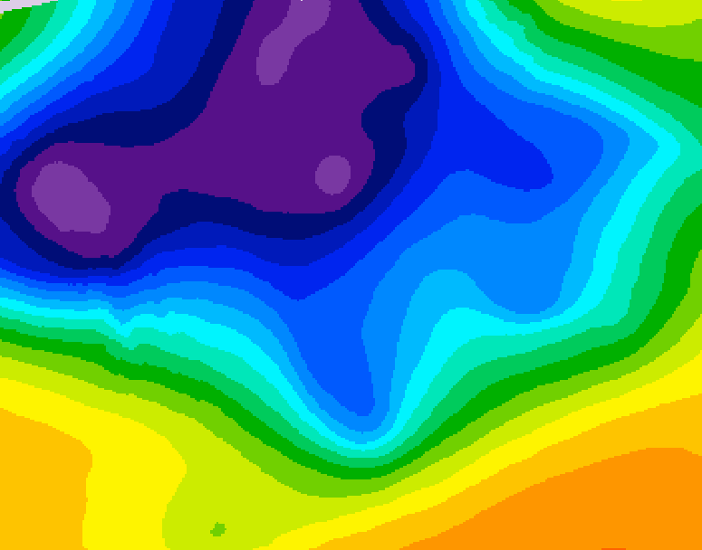 GDPS 500 millibar geopotential height 156 hour forecast chart for Canada based on 2025/12/21 1200Z data
