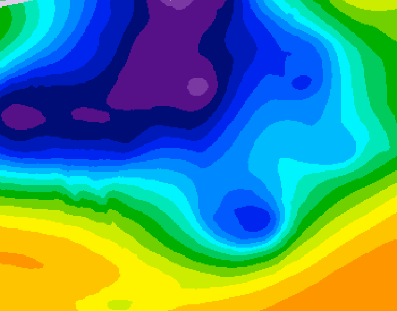 GDPS 500 millibar geopotential height 168 hour forecast chart for Canada based on 2025/12/21 1200Z data