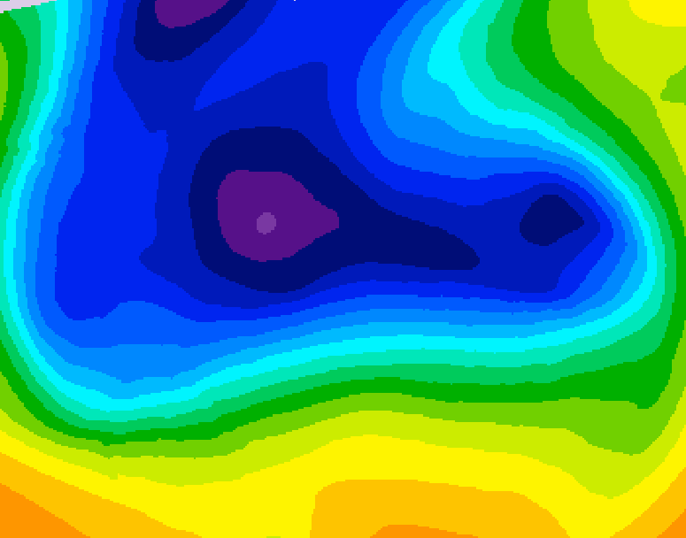 GDPS 500 millibar geopotential height 228 hour forecast chart for Canada based on 2025/12/21 1200Z data