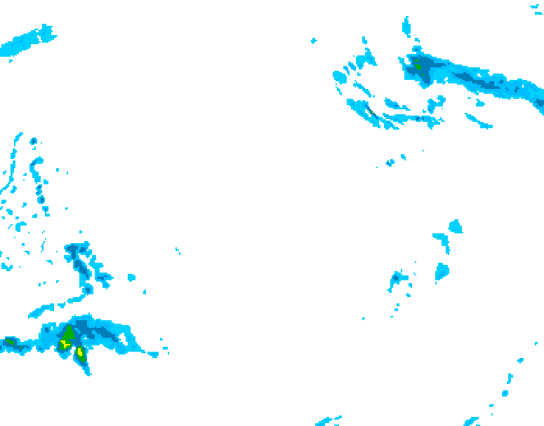 GDPS precipitation 012 hour forecast chart for Canada based on 2025/12/21 0000Z data