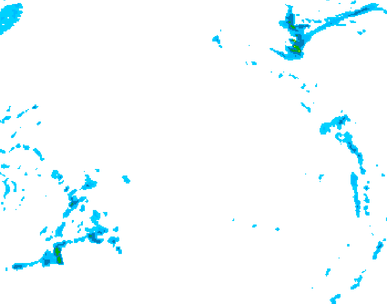 GDPS precipitation 030 hour forecast chart for Canada based on 2025/12/21 0000Z data
