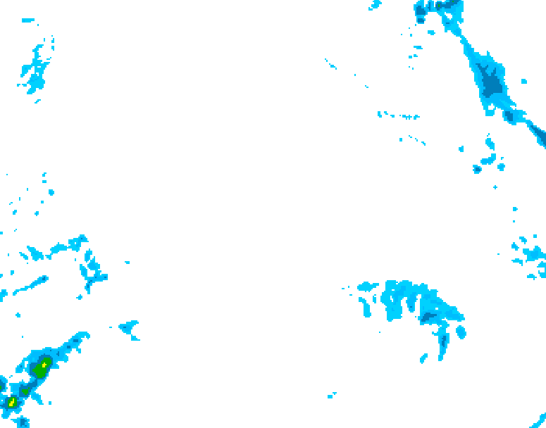 GDPS precipitation 066 hour forecast chart for Canada based on 2025/12/21 0000Z data
