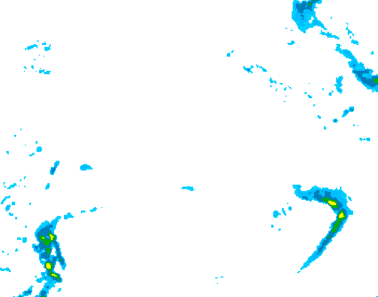 GDPS precipitation 078 hour forecast chart for Canada based on 2025/12/21 0000Z data