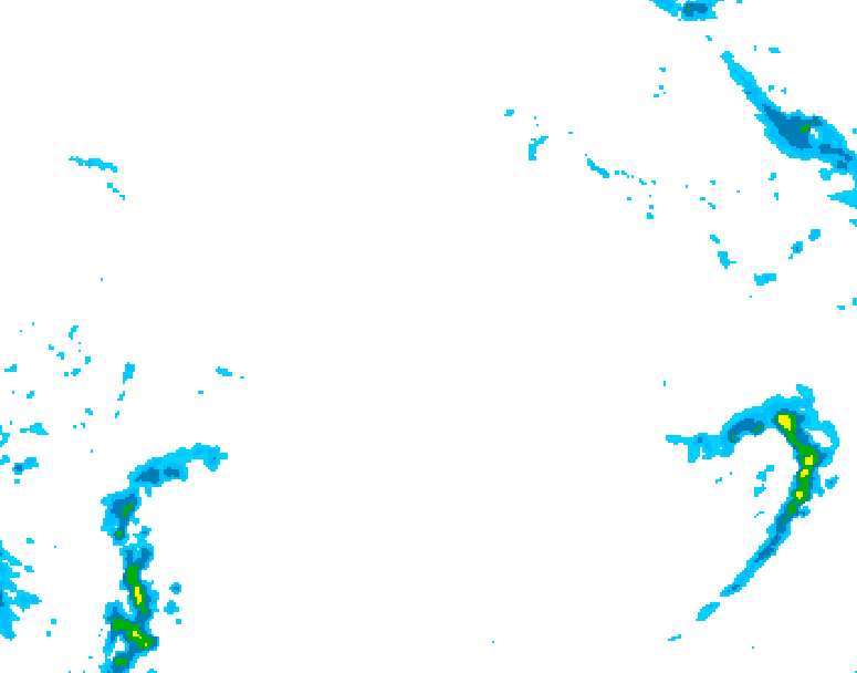 GDPS precipitation 084 hour forecast chart for Canada based on 2025/12/21 0000Z data
