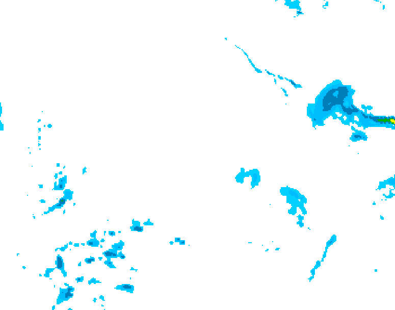 GDPS precipitation 126 hour forecast chart for Canada based on 2025/12/21 0000Z data