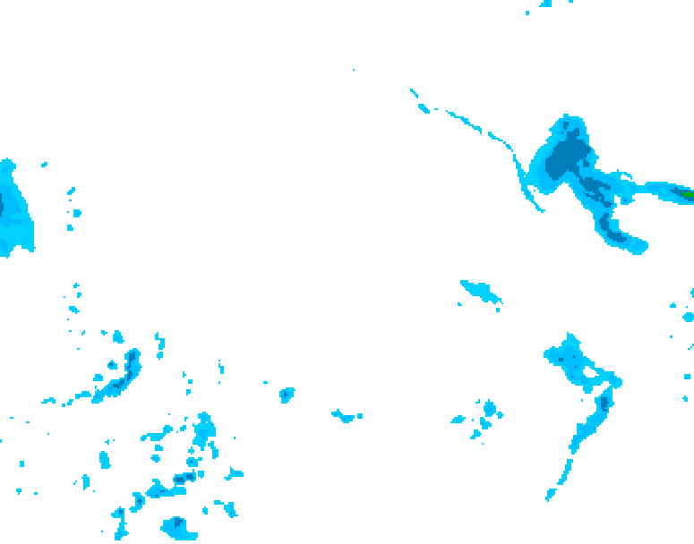 GDPS precipitation 132 hour forecast chart for Canada based on 2025/12/21 0000Z data