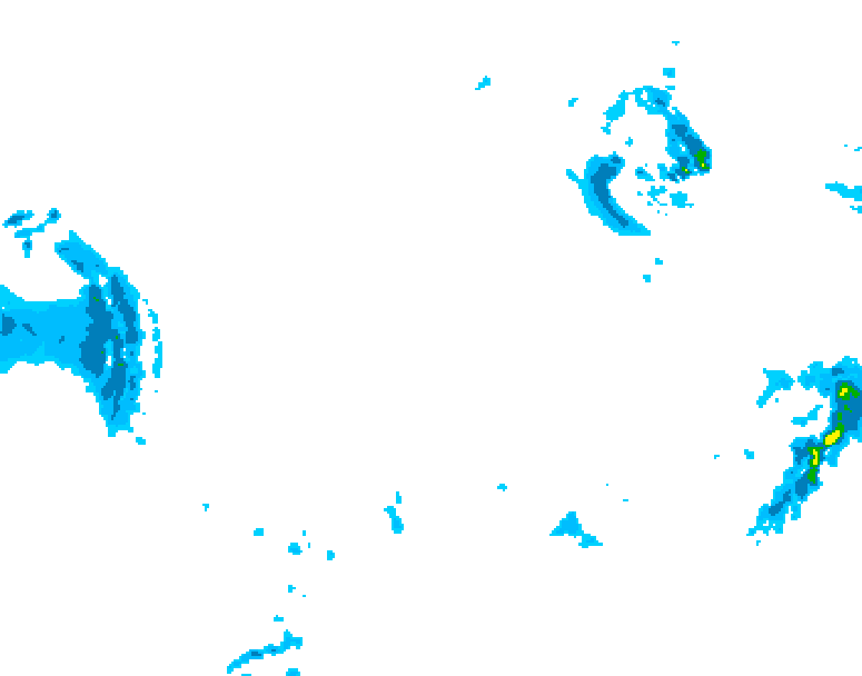 GDPS precipitation 150 hour forecast chart for Canada based on 2025/12/21 0000Z data