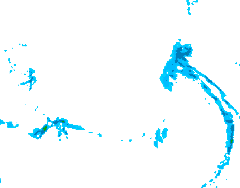 GDPS precipitation 222 hour forecast chart for Canada based on 2025/12/21 0000Z data
