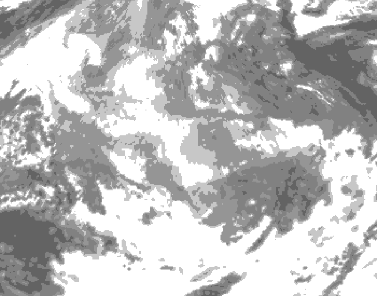 GDPS total cloud 006 hour forecast chart for Canada based on 2025/12/21 0000Z data