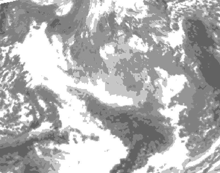 GDPS total cloud 054 hour forecast chart for Canada based on 2025/12/21 0000Z data