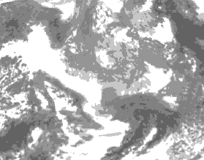 GDPS total cloud 066 hour forecast chart for Canada based on 2025/12/21 0000Z data