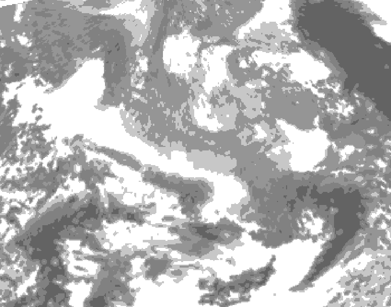 GDPS total cloud 078 hour forecast chart for Canada based on 2025/12/21 0000Z data