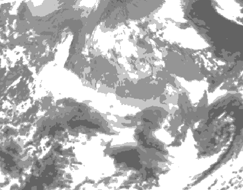 GDPS total cloud 090 hour forecast chart for Canada based on 2025/12/21 0000Z data