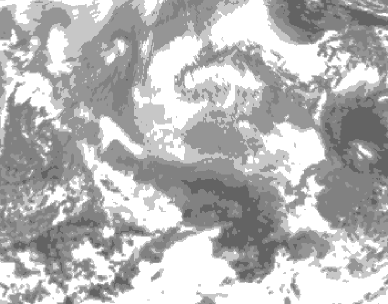 GDPS total cloud 114 hour forecast chart for Canada based on 2025/12/21 0000Z data