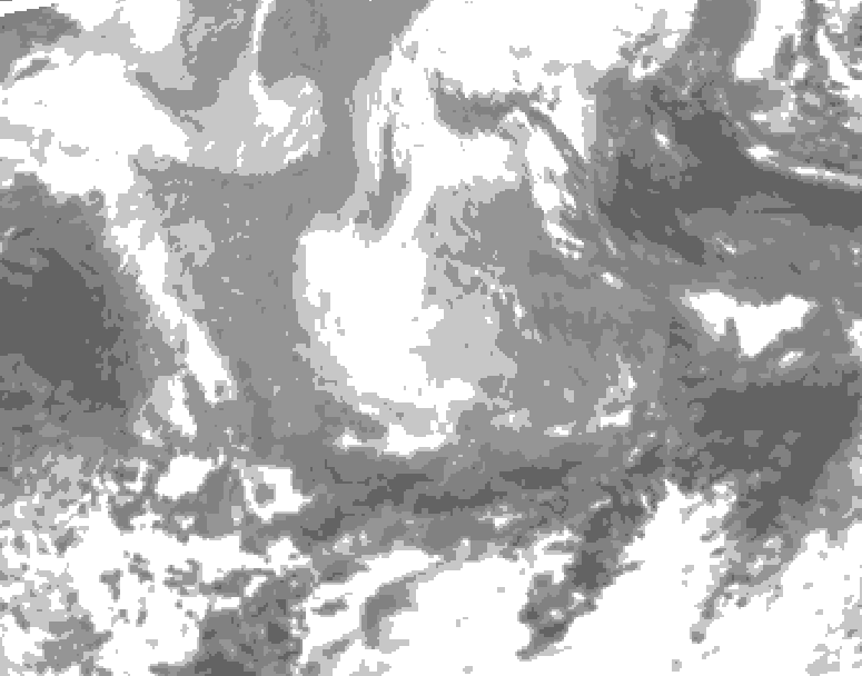 GDPS total cloud 144 hour forecast chart for Canada based on 2025/12/21 0000Z data