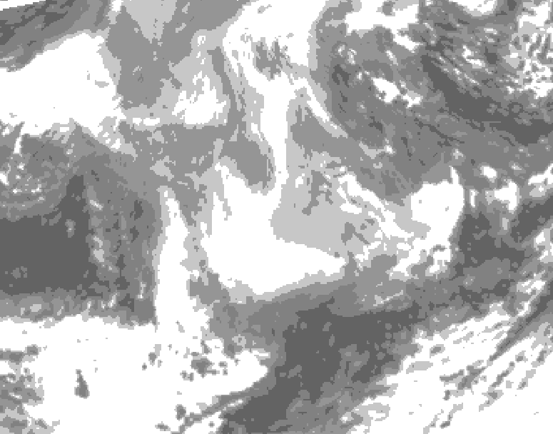 GDPS total cloud 162 hour forecast chart for Canada based on 2025/12/21 0000Z data