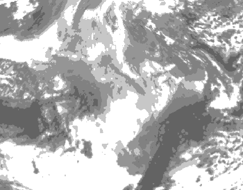 GDPS total cloud 180 hour forecast chart for Canada based on 2025/12/21 0000Z data
