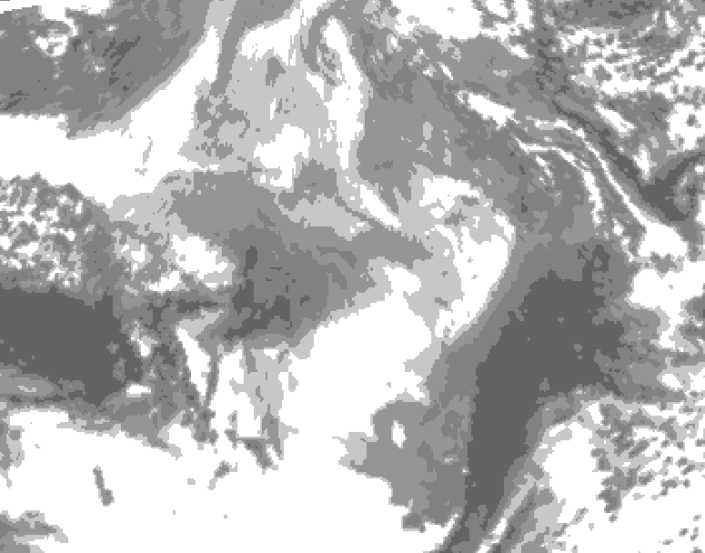 GDPS total cloud 186 hour forecast chart for Canada based on 2025/12/21 0000Z data