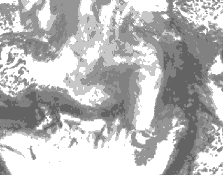 GDPS total cloud 204 hour forecast chart for Canada based on 2025/12/21 0000Z data