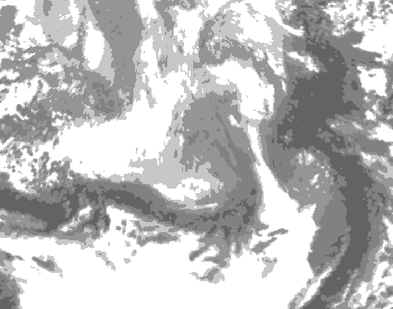 GDPS total cloud 216 hour forecast chart for Canada based on 2025/12/21 0000Z data