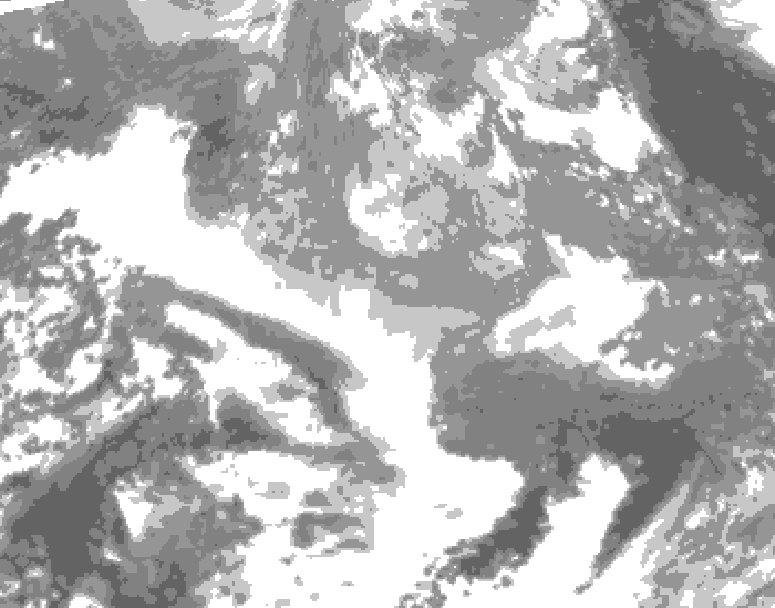 GDPS total cloud 060 hour forecast chart for Canada based on 2025/12/21 1200Z data