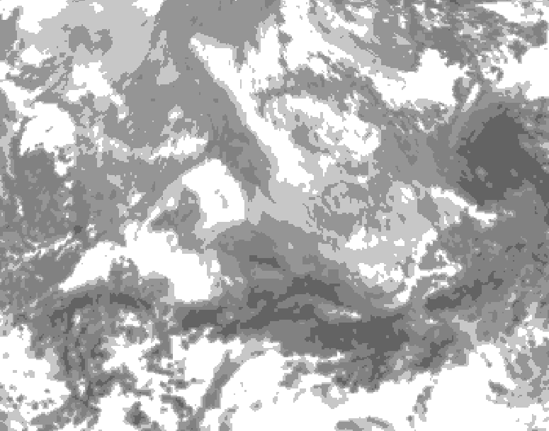 GDPS total cloud 108 hour forecast chart for Canada based on 2025/12/21 1200Z data