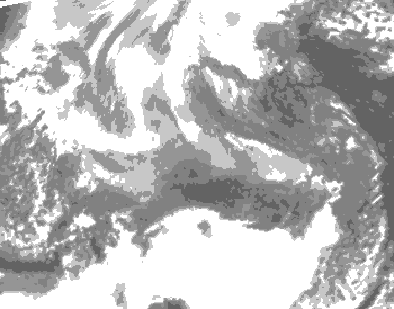 GDPS total cloud 228 hour forecast chart for Canada based on 2025/12/21 1200Z data