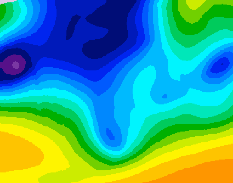 GDPS 500 millibar geopotential height 156 hour forecast chart for Canada based on 2025/12/22 0000Z data