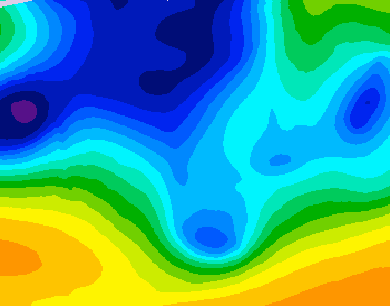 GDPS 500 millibar geopotential height 162 hour forecast chart for Canada based on 2025/12/22 0000Z data