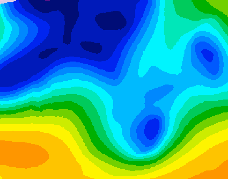 GDPS 500 millibar geopotential height 174 hour forecast chart for Canada based on 2025/12/22 0000Z data