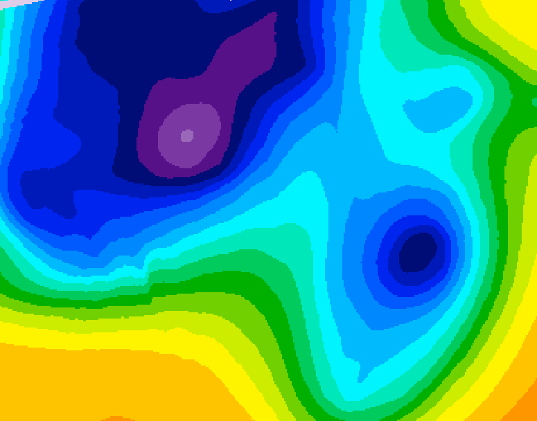 GDPS 500 millibar geopotential height 204 hour forecast chart for Canada based on 2025/12/22 0000Z data